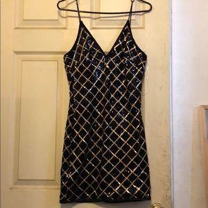 Spaghetti strap sequins dress